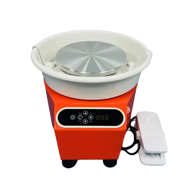 Pottery Wheel Forming Machine 25 CM 350W Electric Pottery Wheel with Detachable Basin Foot Pedal DIY Clay Tool Ceramic Machine