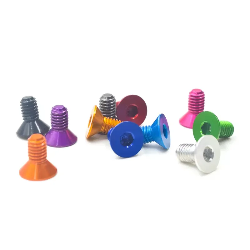 Anodized Aluminum Screws M3 M4 M5 M6  Flat Countersunk Head Socket Drive