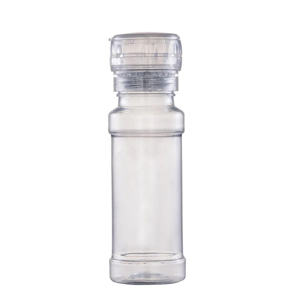 Premium 200ml mill commercial spice salt pepper packaging bottle salero pimentero with spice grinder lid