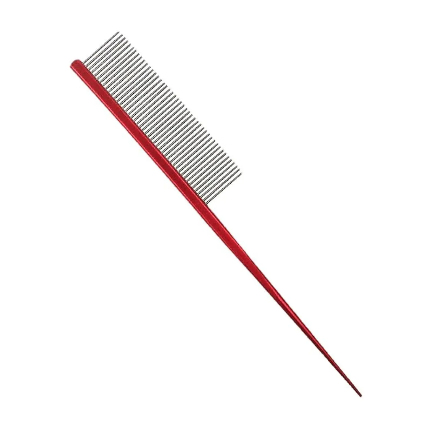 OEM Peines de acero inoxidable Colorful Durable handy tail comb hair remover metal comb professional Grooming comb