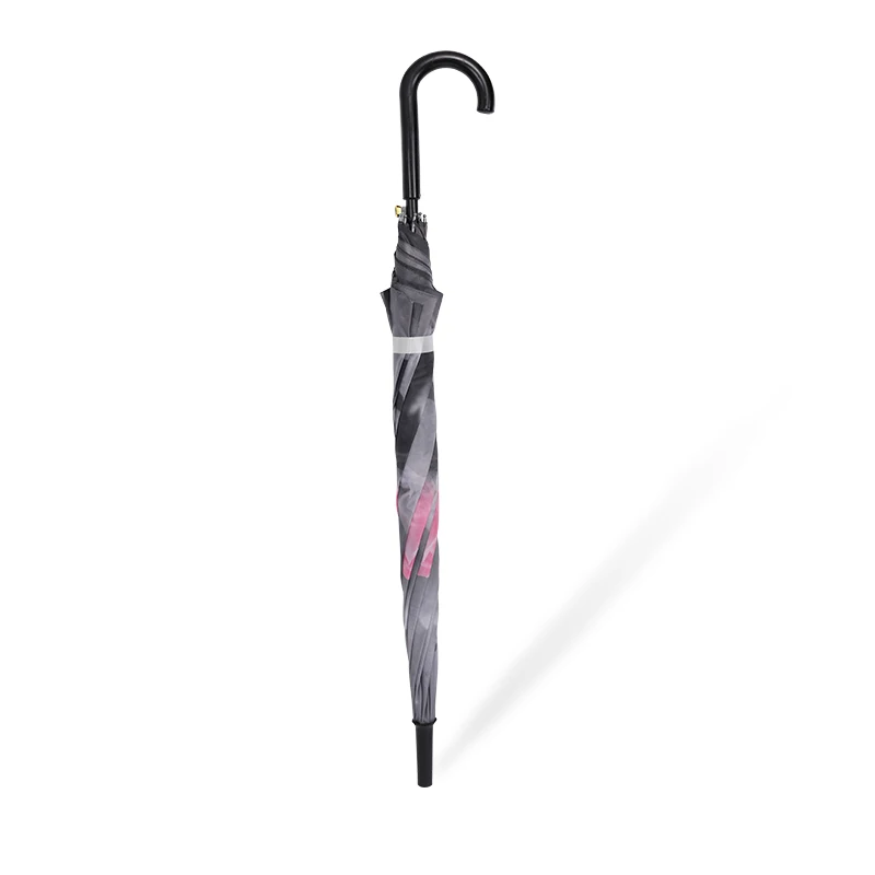 Suppliers Cheap Price Promotion Factory custom logo Plastic Handle Lover Gift Prints Straight Stick Rain Umbrella