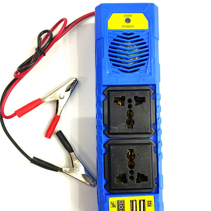 Car Fast Charger Aluminum Display Adapter Charger With Charging Cable Pure Sine Wave Inverter 12V Dc To 120V Ac For Car