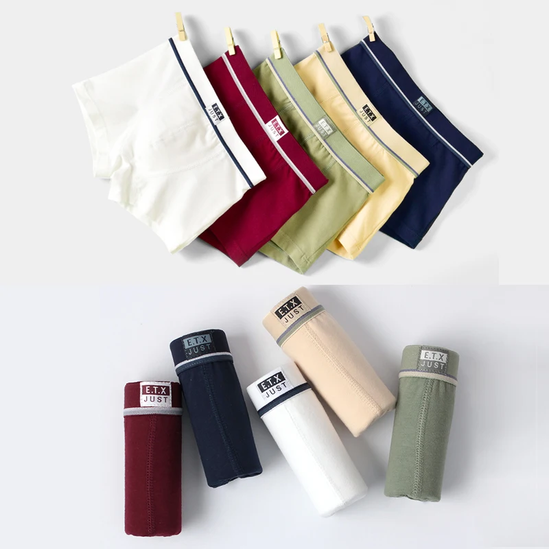 Manufacturers 5-pack wholesale fashion multicolored high quality boxers kid youth underwear