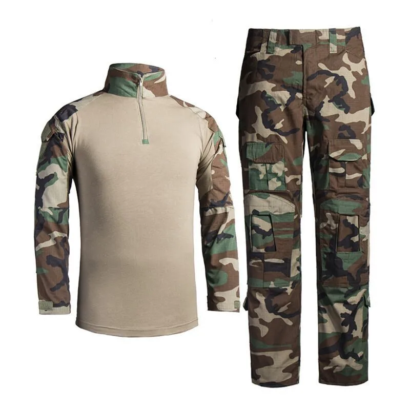 2021 Tactical Combat Army Suit Military Outdoor Mens Military Clothing Army Hunting Frog Camouflage Clothes Suit for CS