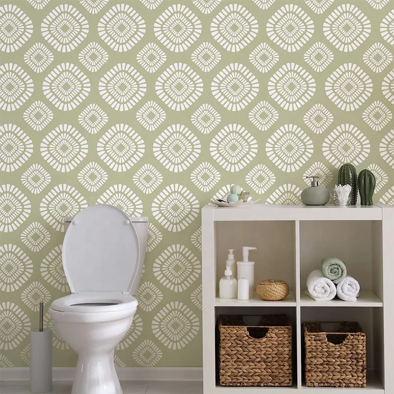 8 Pieces 12 x 12 Inch Wall Stencils for Painting Geometric Modern Herringbone Wall Stencils Wall Decor