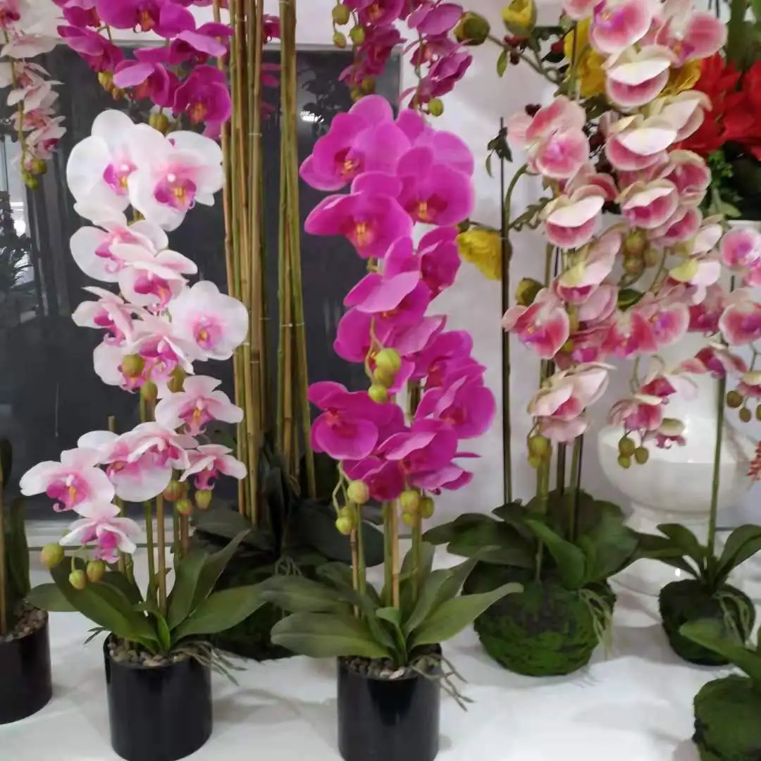 China cheap plastic artificial butterfly orchid flower centerpiece flower