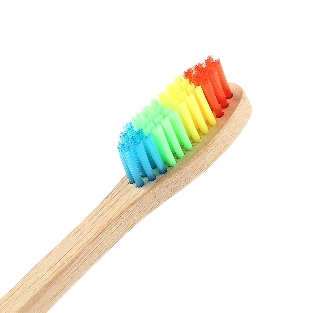 
custom big headed thick portable natural oral hygiene dental care u shape nano power led 360 degree cover bamboo toothbrush 