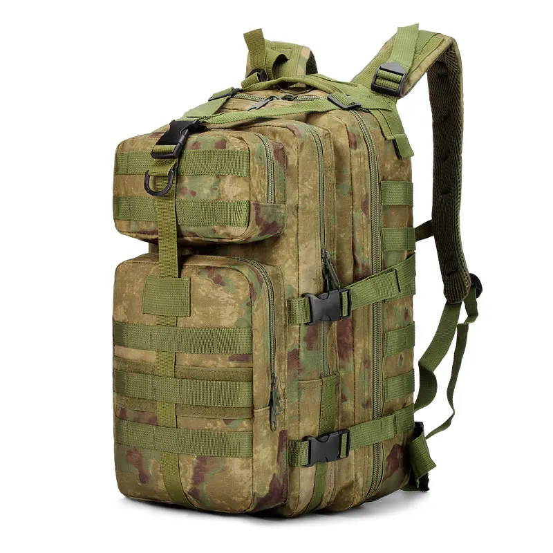 JSH Outdoor Sports 30L Waterproof Tactical Backpack High Quality 600D Camouflage Multifunctional 3P Camping Bag