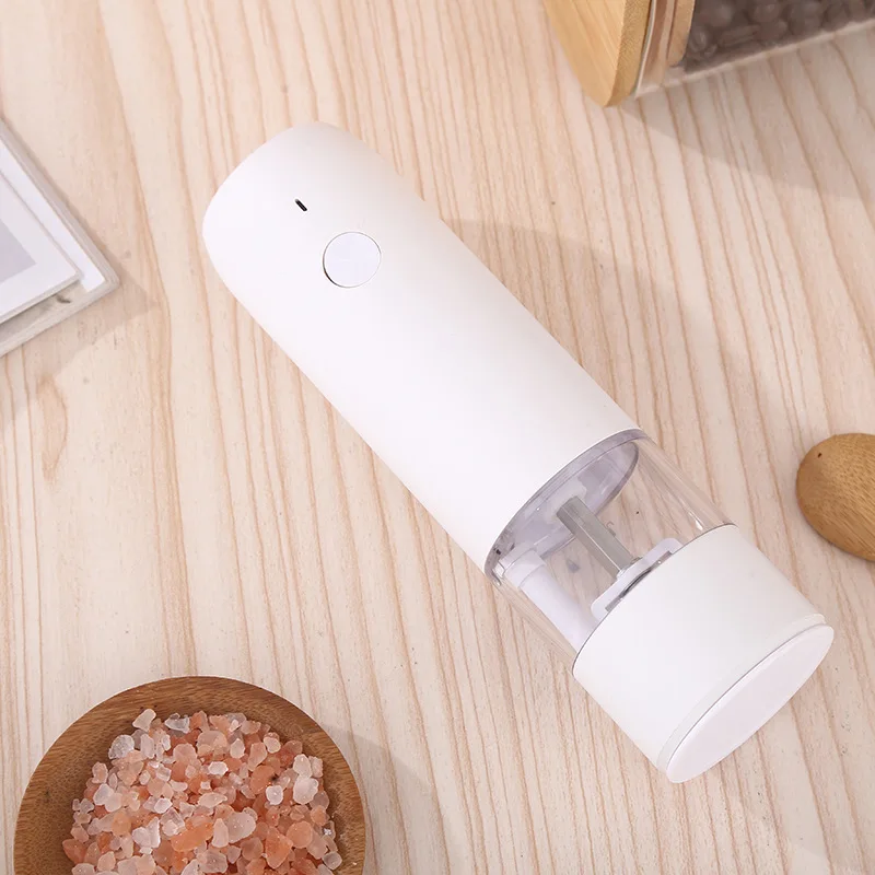 USB Rechargeable Ceramic Electric Gravity Salt And Pepper Grinder Set With LED Light