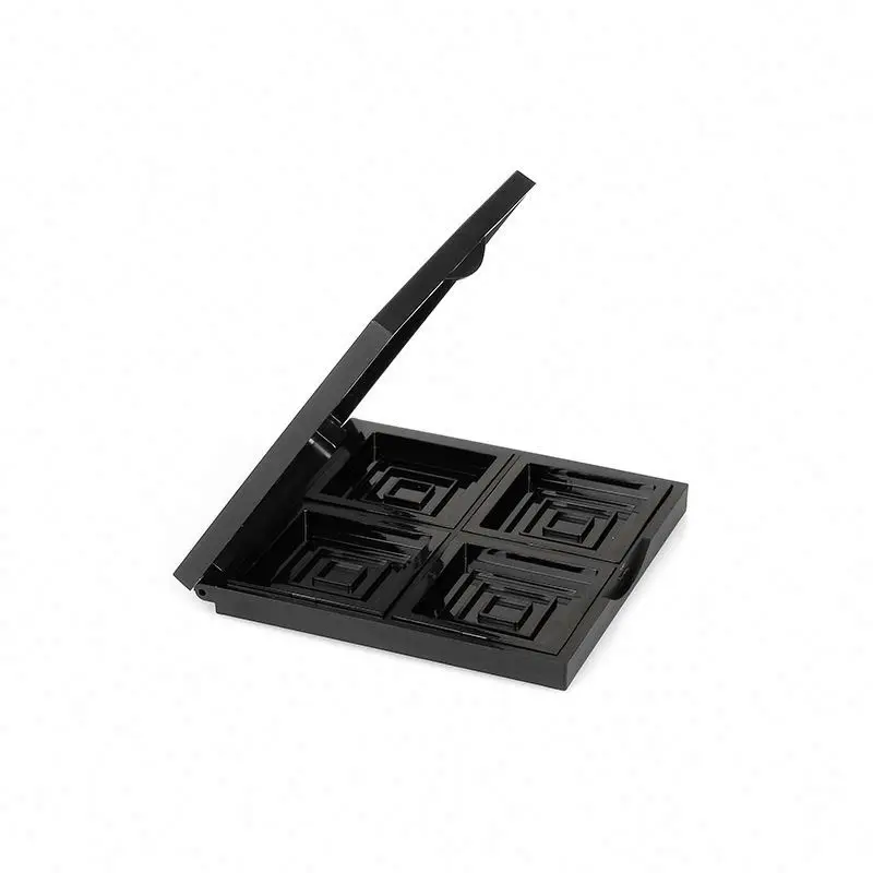 4 Hole Empty Eyeshadow Plastic Contour Kit Palette Bronzer Highlighter Blush Container Compact Case Packaging