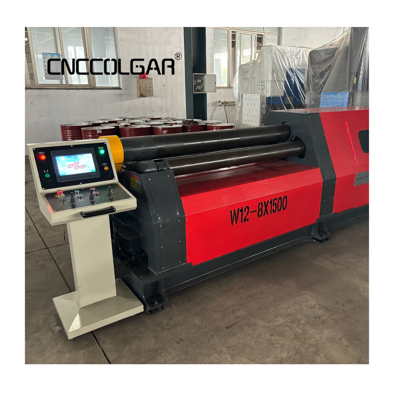 W12 series 8x1500 cnc 4 roller sheet rolling machine hydraulic pipe bending rolling machine