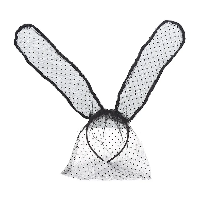 European popular nightclub lace hot style rabbit ears hair band cat ears hot head buckle accessories