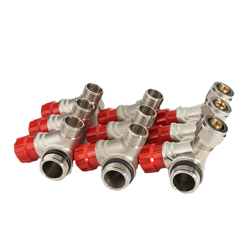 Bornic Manifold Gauge Set Water Use Heating Manifold High Pressure Brass Pex Fitting Plumbing Heating System