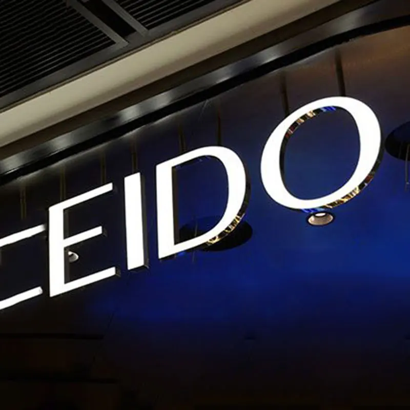 Custom 3D Illuminated Letter Signage Ceiling Hanging Led Acrylic Light Sign