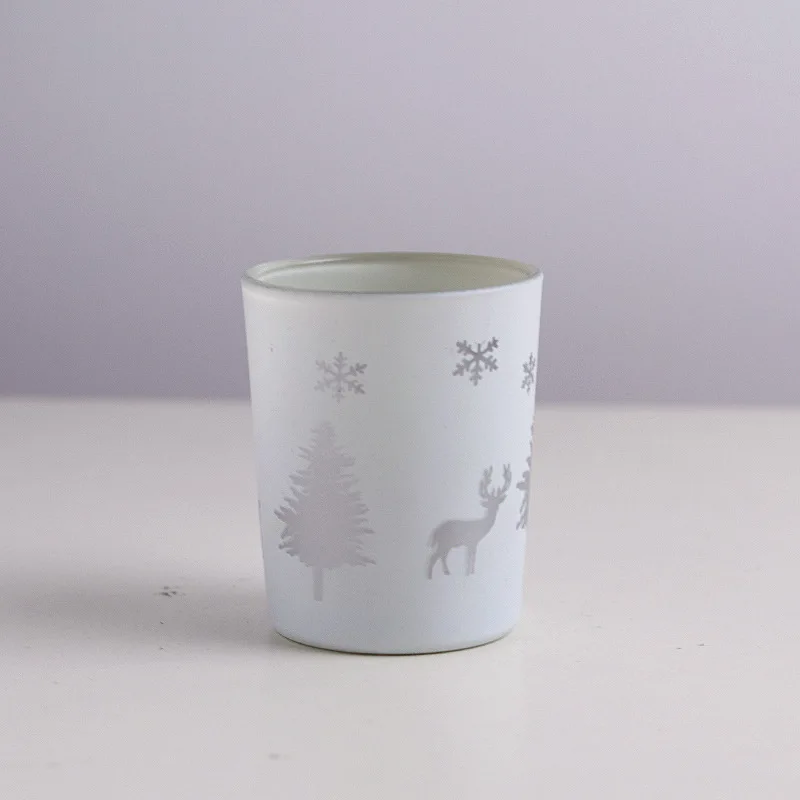 Оптовая продажа пустая Роскошная Стеклянная банка для свечи украшения Рождественского стола