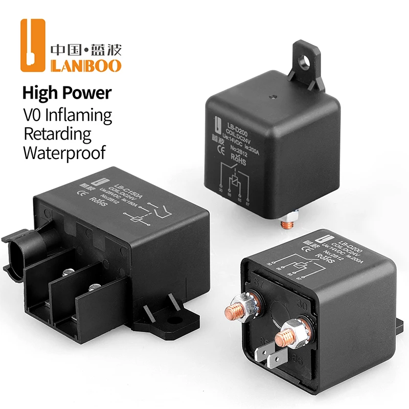 LANBOO New product 12/24V 180A Car Start Automotive Relay,Heavy Duty & High Power Car Relay