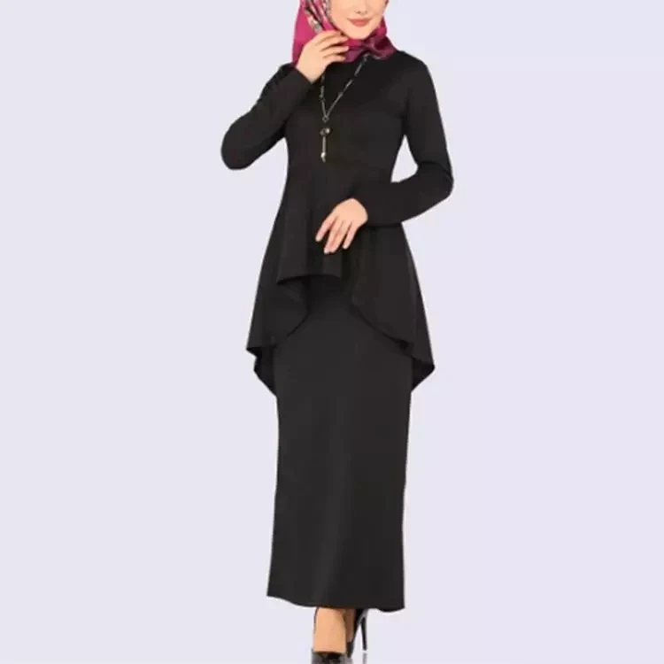 
new elegant autumn fashion style muslim women plus size long S-5XL 