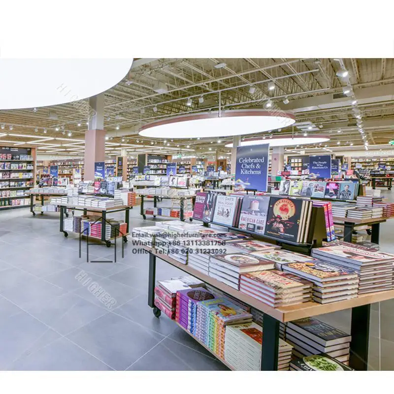 Counter Interior Design For Bookstore Stationery Store Display Stand Library Book Shelf Display Rack Furniture
