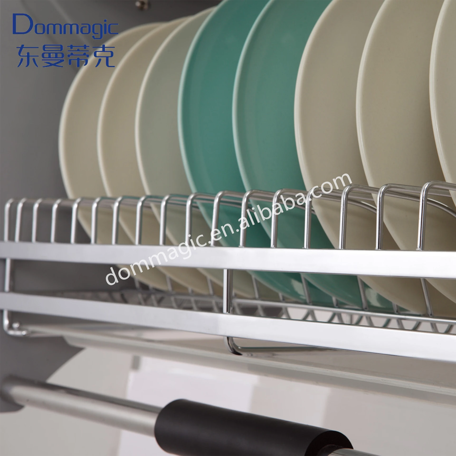 Kitchen Storage Adjustable Pull Down Elevator Basket for Wall Cabinet