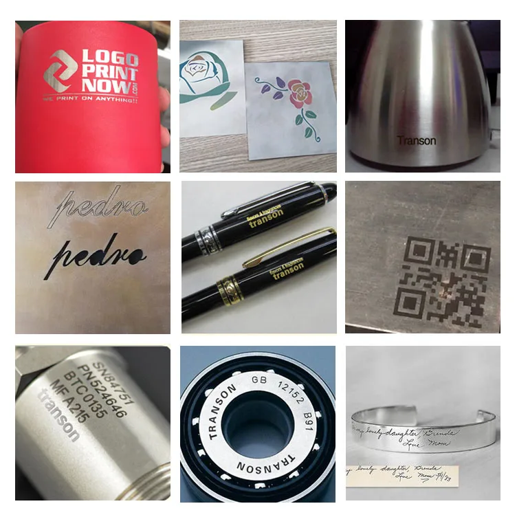 Popular Desktop Pen Logo printer 50w Raycus Fiber Laser Metal Marking Machine Galvonometer Head EZCAD Control 10V/220V