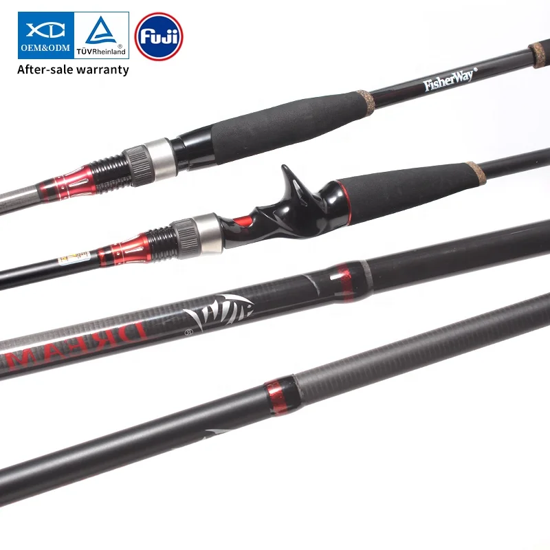 XDL 240cm 7.87ft 2 sections FUJI durable Graphite ultra lite solid carbon blank casting fishing rod ultra light spinning
