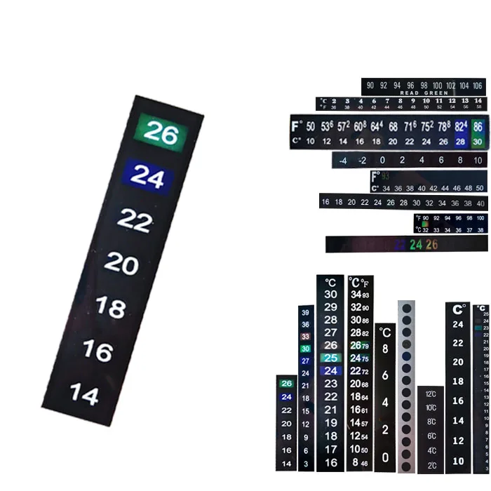 14-26C interval 2 C 9*2 cm Liquid Lcd Thermometer Sticker Room Temperature Test Strip