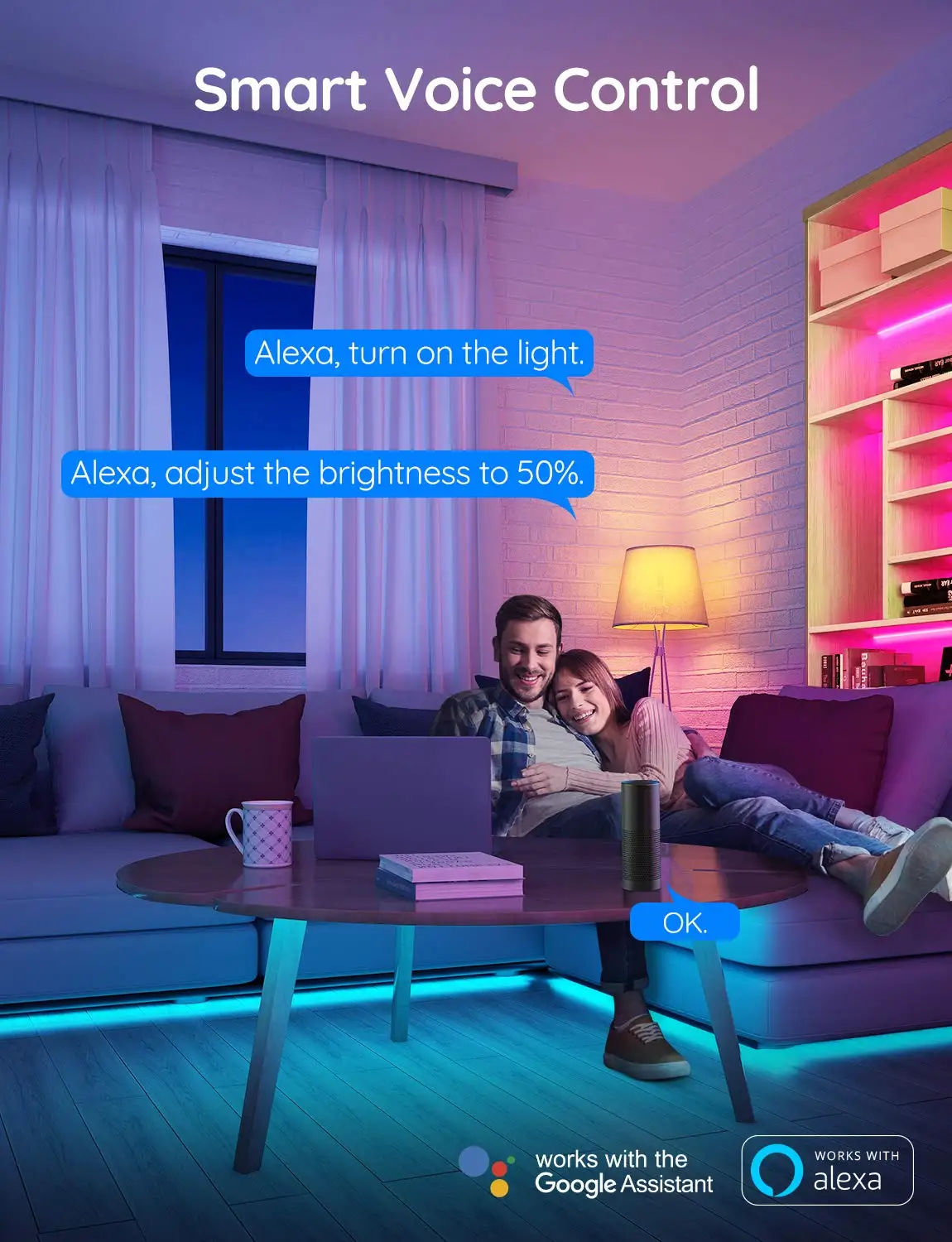  Светодиодная RGB-лента с дистанционным управлением Wi-Fi 5050 SMD Rgb 10