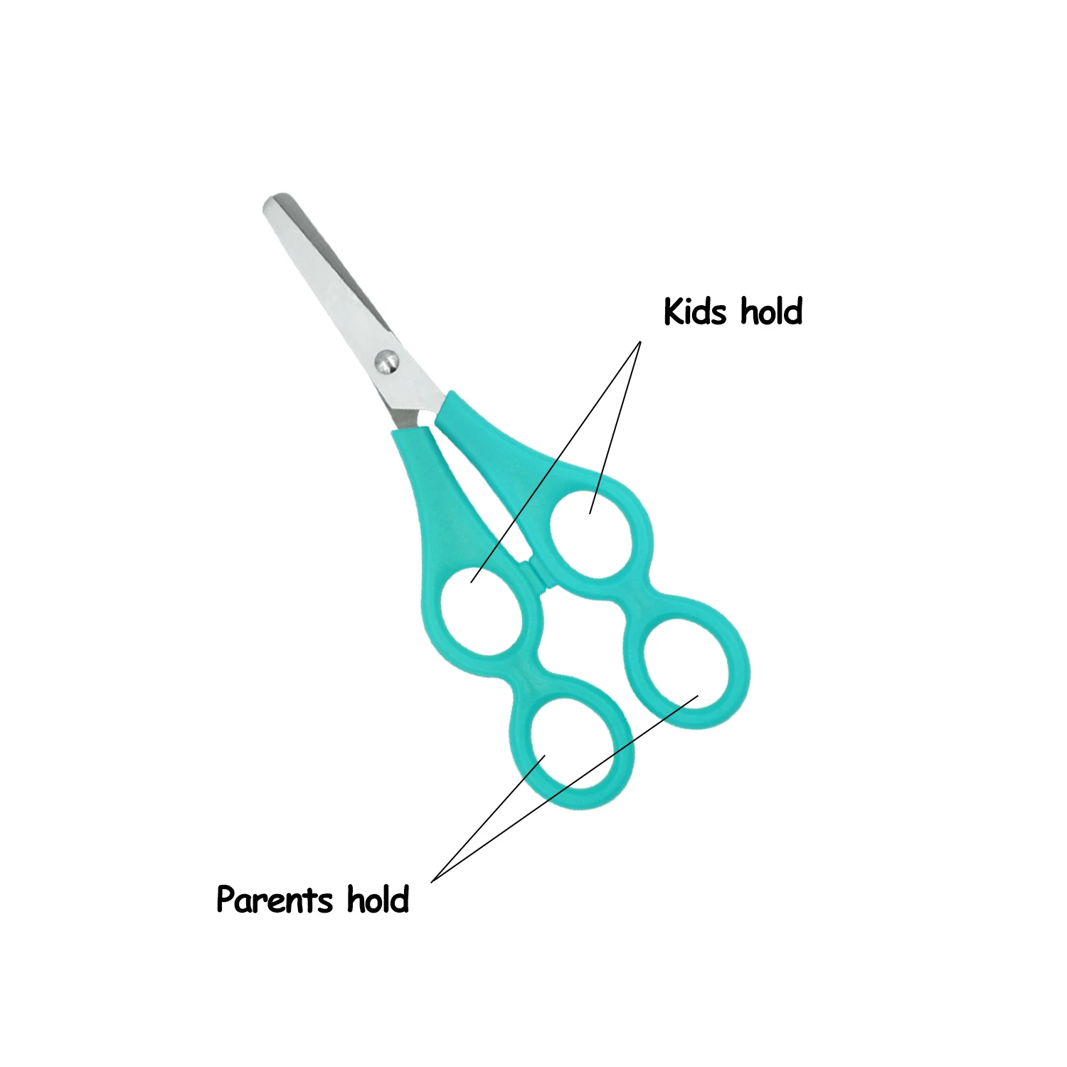 6 Inch Pre-school Training Scissors Children Scissors Kids Safety Scissors Blunt Tip Stainless Steel