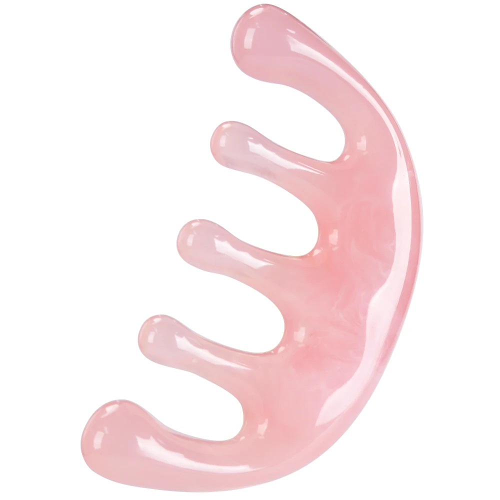 High Quality Resin Scalp Massage Comb Head Scalp Facial Body Massager for Woman Men Hair Growth Gua Sha Wide Tooth Comb