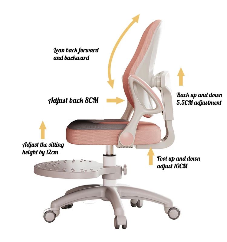 High quality Plastic Children Homework Table Ergonomic Stool Home School Student Child Study Height Adjustable Chair for Kids