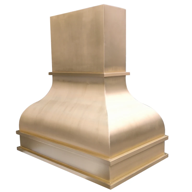 custom 36 inch brass  kitchen range hood exhaust island mounted range hood