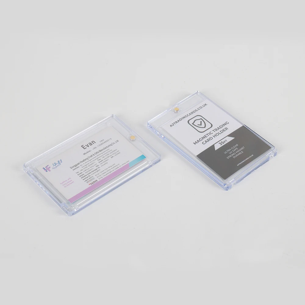Factory Price 35Pt Uv Protected Magnetic Ultra Pro One Touch Acrylic Credit Offic Card Holder Case