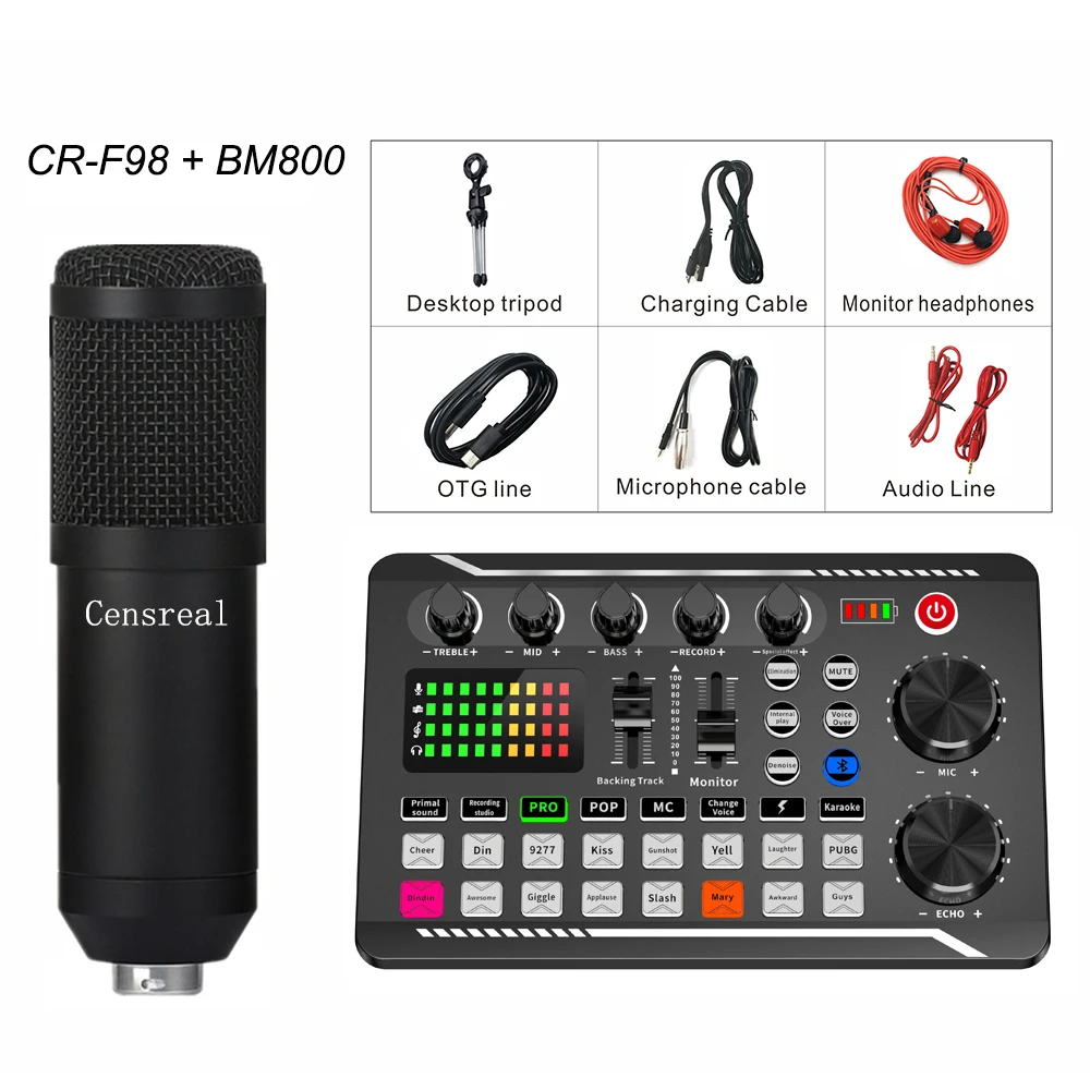 RGB-подсветка USB-консоль для записи аудио микшер DJ-контроллер миксер ПК телефонов оборудование