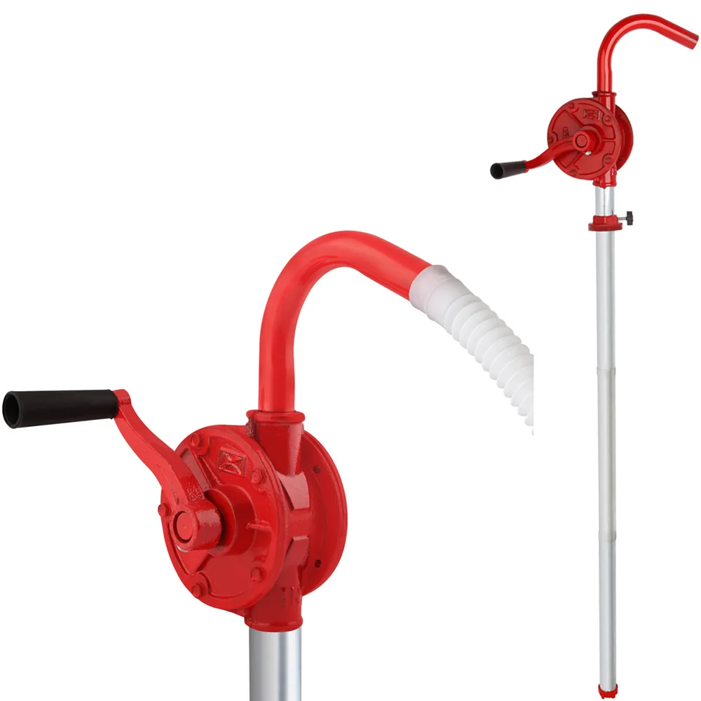 Cast Iron 55 Gallon Drum Barrel Tank Rotary Hand Pump for Diesel,  Hydraulic Oil & Fuel