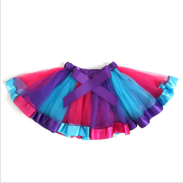 Hot Sale Fashion Children Skirts Fluffy Princess Tutu Rainbow Tutu Skirts For Girls