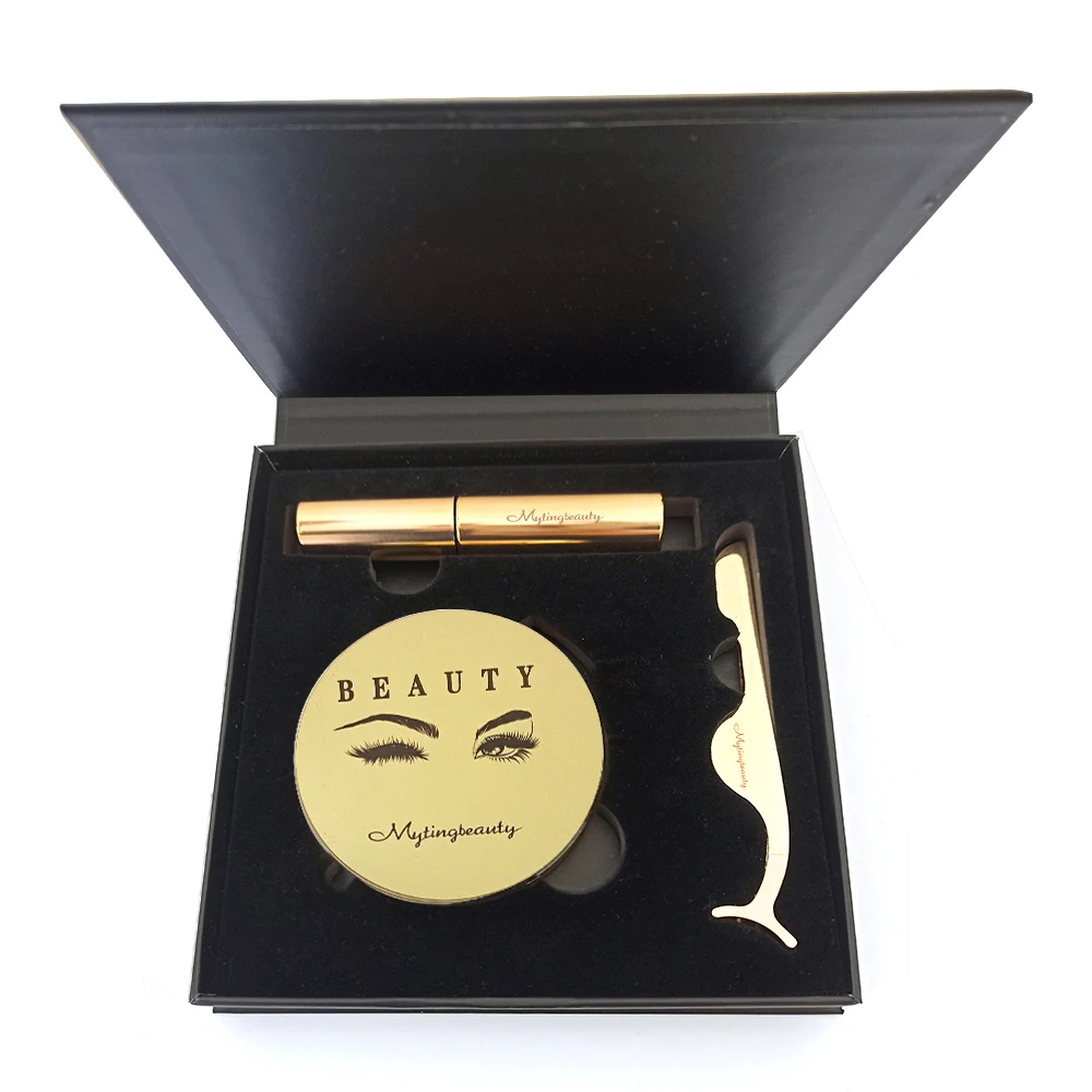 Mytingbeauty Wholesale Eyelash Kit With Mirror Glue And Lash Tweezer Mink Lashes3D 25Mm In Magnetic Lash Box