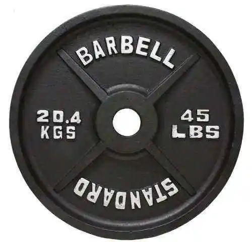 Gym Power Training Weight Lifting Black  dumbbell barbell chrome cast iron plate Weight Barbell Plate Sets