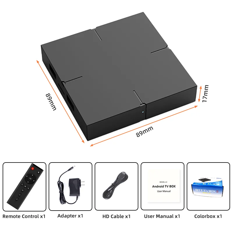 Junuo ATV AmlogicS905X3 Y4 W2 with Voice Remote Control 5G Wifi 4k 2GB 16GB smart tv stick U11 Set-Top Box android box