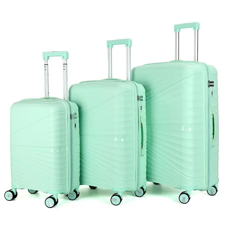 MARKSMAN Wholesale PP Luggage Travel Bags Set 3 Pcs Luggage Suitcases Man Women 20 24 28 Inch Trolley bags Spinner cases