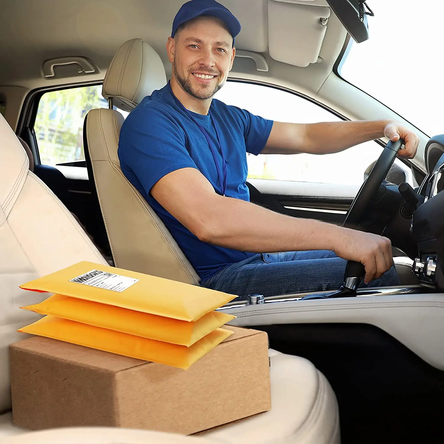 Biodegradable Kraft Paper Envelope Bubble Shipping Poly Mailers Bags Mailing Postage Packaging Pouch Bag For Express Delivery