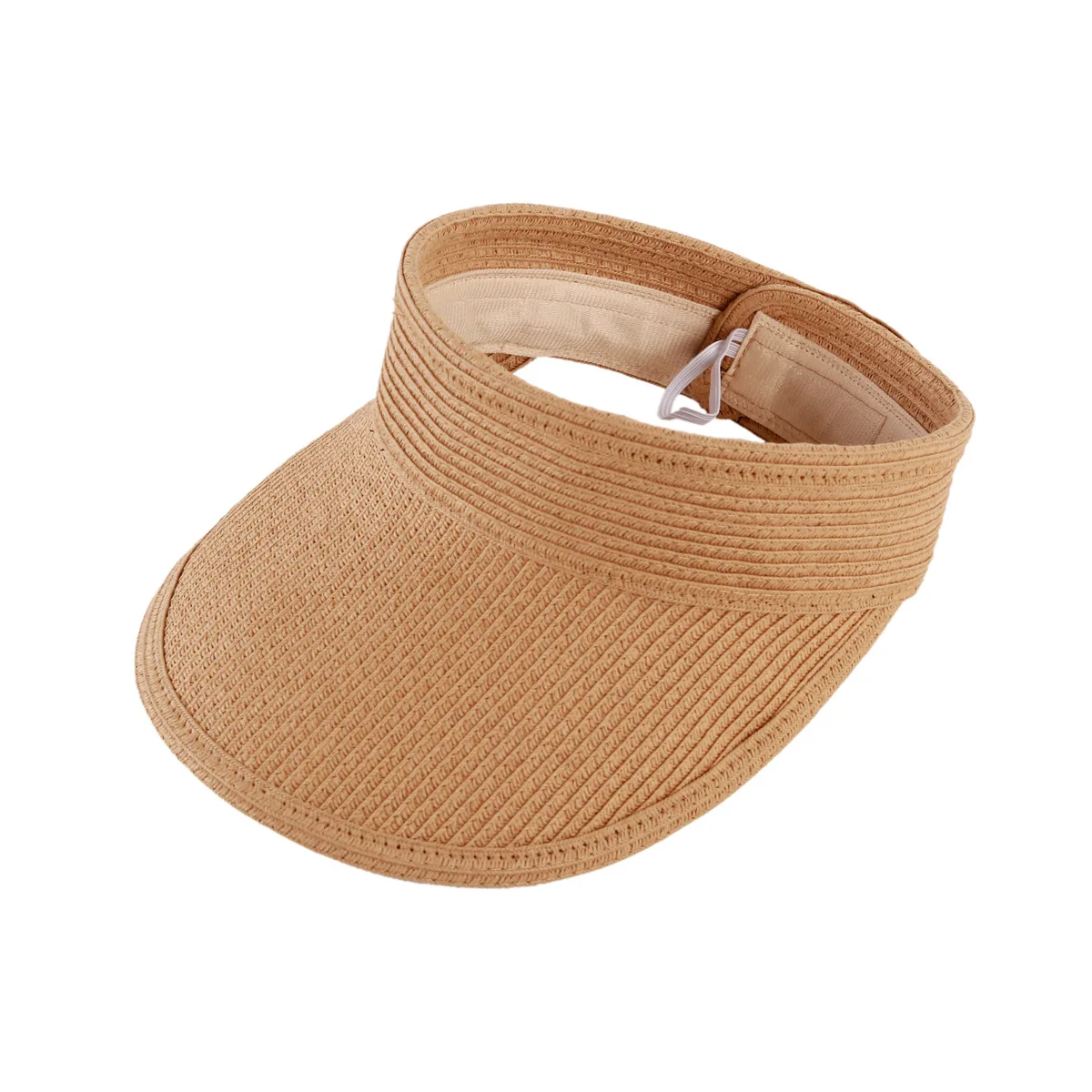 Hot Selling Sun Visor Hats Wide Brim Roll-up Straw Hats Summer Protection Beach Hat