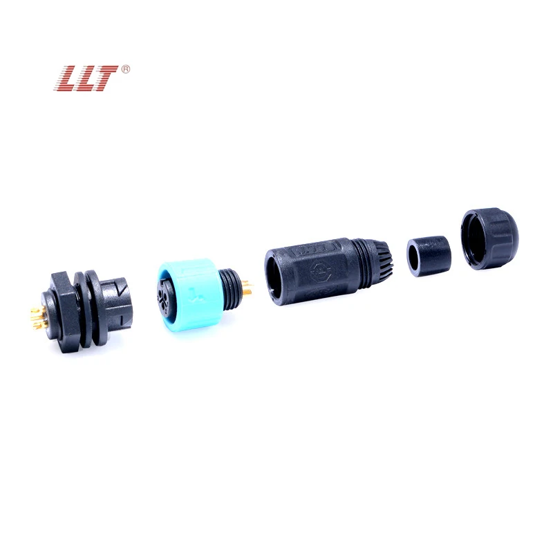 
M12 Male Female 3 Pin led Outdoor Lighting Waterproof Circular Connectors Charger Shenzhen IP67 