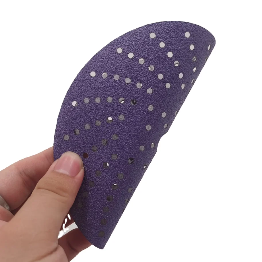 ZY abrasive 5 inch 150mm Customized Purple Clean Mesh Sanding Paper Disc for Polishing Car Accessories Factory Supply
