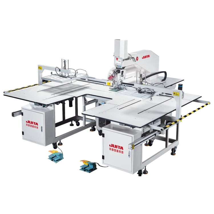 JUITA JTK10H-90AWWJ  Head rotate with double feeding and head lift and laser cutting Template Machine  Pattern Sewing Machine