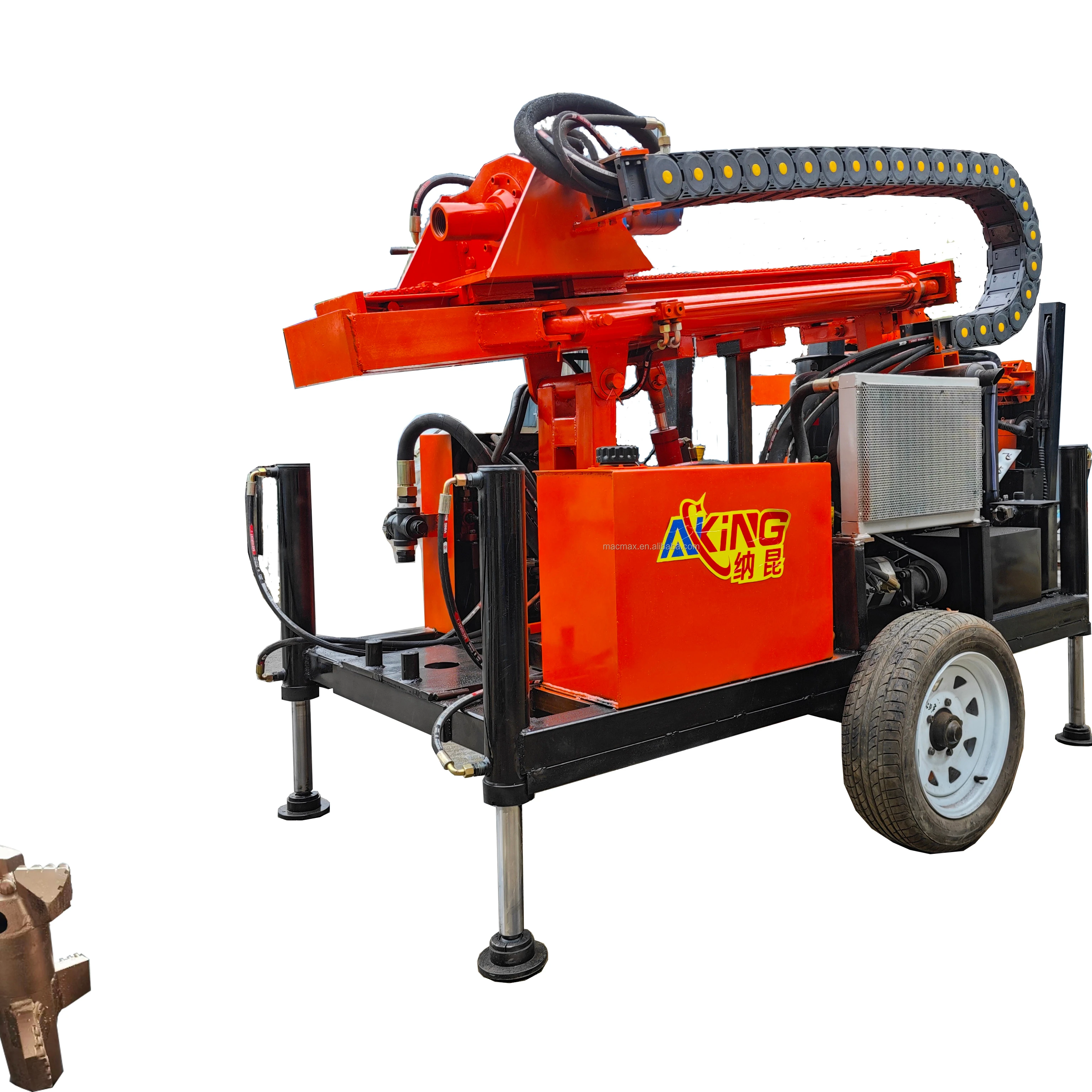 Hydraulic water well drilling rig agricultural mining drilling rig 200 meters for sale