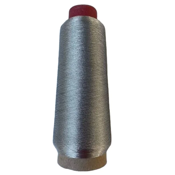 150D embroidery Polyester Hagoromo Metallic Yarn shiny silver color yarn sewing Thread