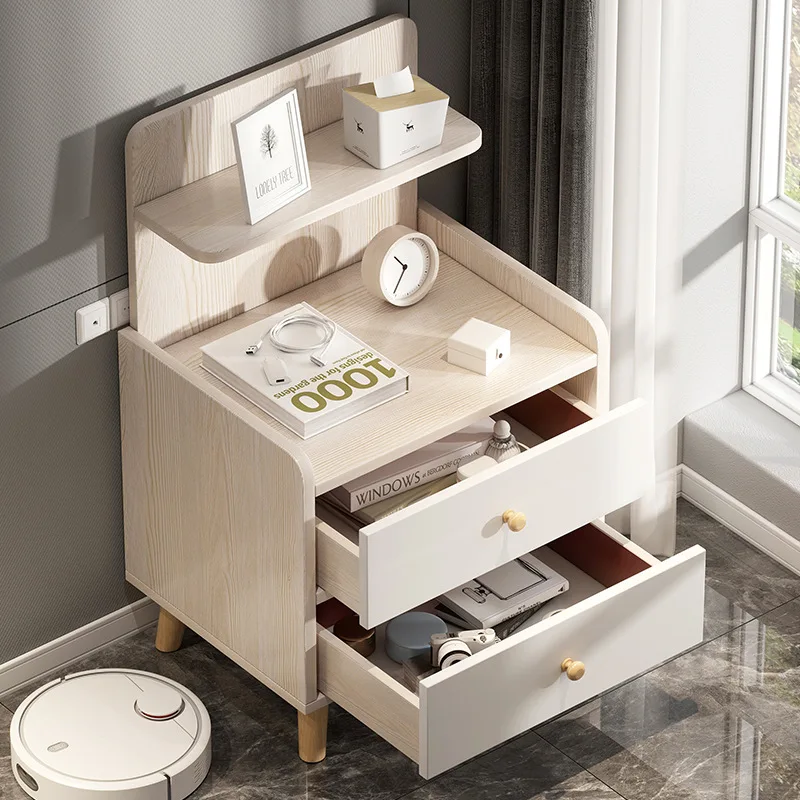 Modern New Design Clear Vintage Tempered Marble Nightstand Versatile Bedside Coffee Table For Bedroom Or Living Room