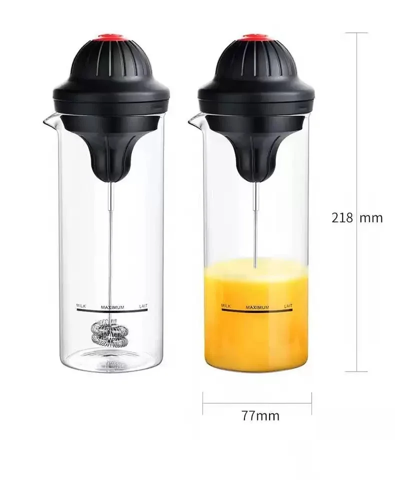 Генератор пены для яиц, 400 мл, автоматический вспениватель молока со стеклянной чашкой для молока, пуленепробиваемый и черный кофе