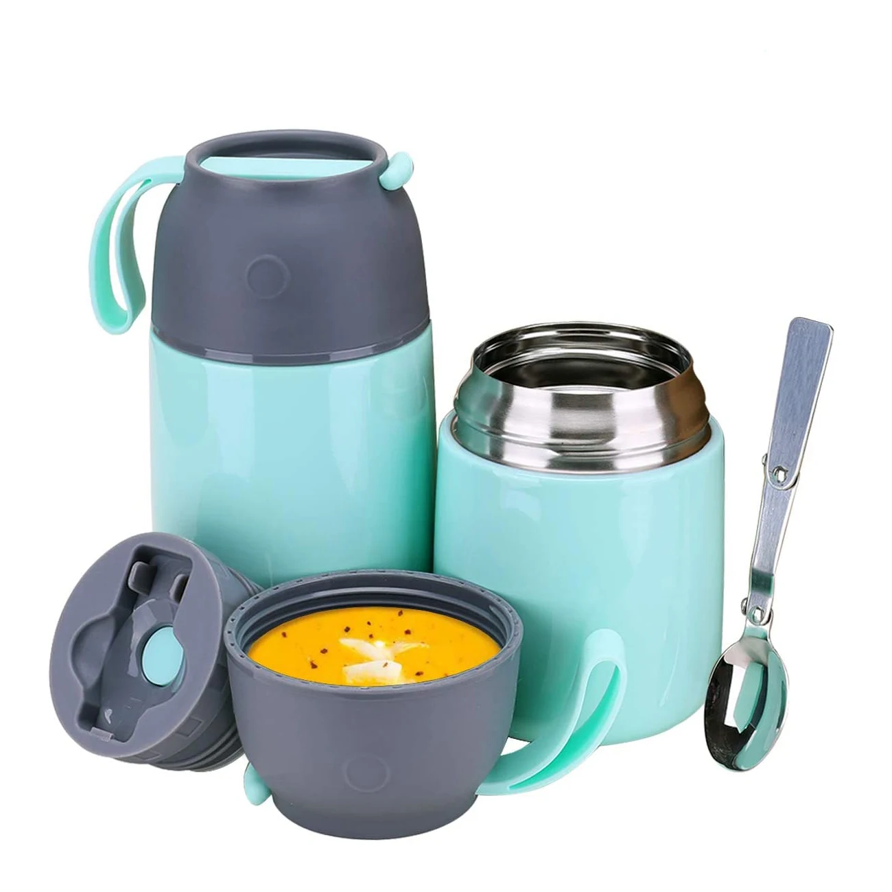 Food Safe Lunch Box 18 8 Stainless Steel Double Wall Jar 450ml 650ml Vacuum Thermos