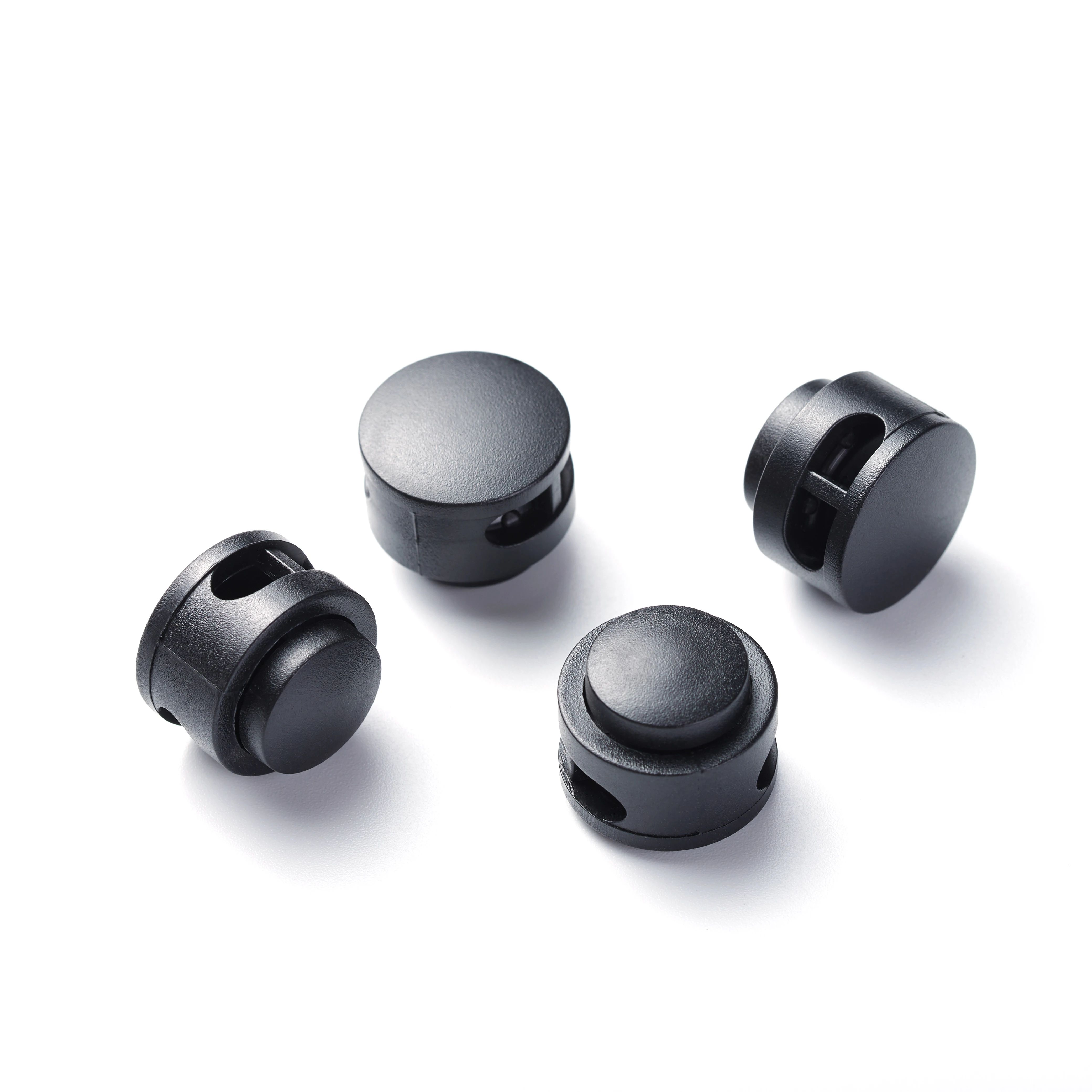 New Design Custom Adjustable Double Rope Lock End Spring Flat Cord Lock Stopper